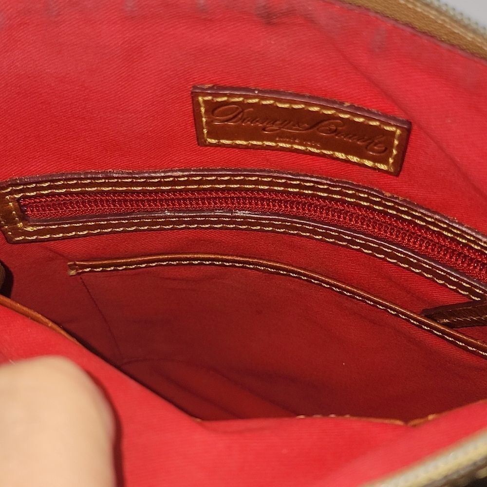 Dooney & Bourke Dark Brown Crossbody with Tan Trim - Picture 12 of 13